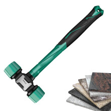 Rubber Hammer - Heavy Duty Rubber Mallet with Ergonomic Grip for Woodworking and Camping, 27mm Non-Slip Dead Blow Design
