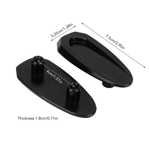 2 pezzi Copri-base dello specchio per S1000RR 2019-2023 Nero 1