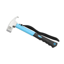 2-in-1 Camping Hammer and Nail Puller High-Strength Carbon Steel Mallet for Hiking and Outdoor Activities Blue