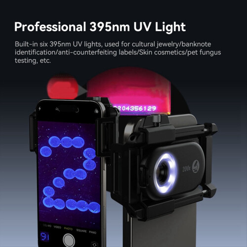200X Mobile Phone Microscope Lens HD Optical Magnifier