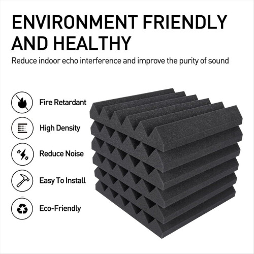 24 Πακέτα Ακουστικών Πάνελ Αφρού Wedge 2 X 12 X 12 ιντσών 2