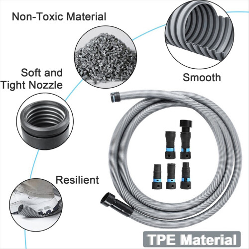 1 1/4 Inx10 Feet Dust Collection Hose Kit για το σπίτι και το σύστημα ηλεκτρικής σκούπας 2