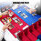 Trading Card Storage Box with Window 5-Row Deck Case Black+Blue 4