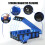 Trading Card Storage Box with Window 5-Row Deck Case Black+Blue 3
