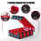 Trading Card Storage Box with Window, 4-Row Deck Case Black&Red 2