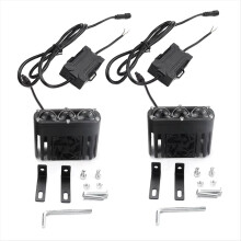 Lot de 2 projecteurs LED antibrouillard pour moto, voiture, conduite tout-terrain, 30 000 lm