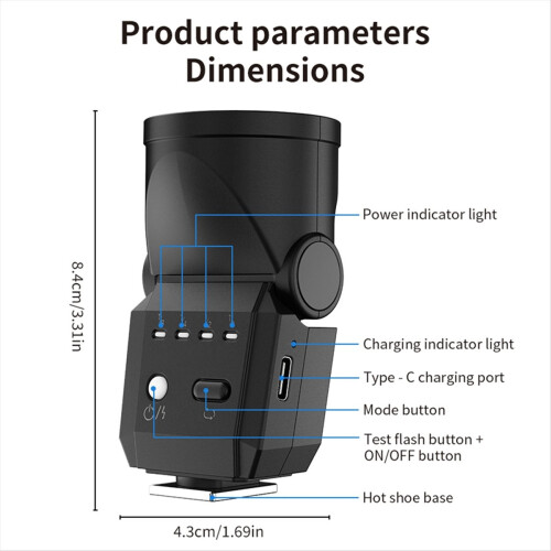 Universal Retro Mini Flash Micro-Single Camera External Top Light
