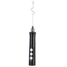 Electric Handheld Milk Frother & Egg Beater, Black, 1200mAh USB Recharge