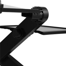 360 Adjustable Foldable Aluminum Laptop Desk Stand with Dual Fans, Black