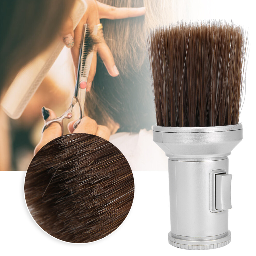 Silver Broken Hair Sweep Brush Neck Duster Shaving Brush 13.5X5.8cm