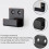 Ceramic Tile Display Bracket 4Pcs Stainless Steel Wall Hooks Flat J Hooks Black Brackets Inner Width 20mm 4