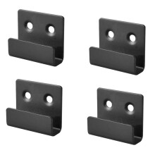 Ceramic Tile Display Bracket 4Pcs Stainless Steel Wall Hooks Flat J Hooks Black Brackets Inner Width 20mm