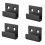 Ceramic Tile Display Bracket 4Pcs Stainless Steel Wall Hooks Flat J Hooks Black Brackets Inner Width 20mm 1