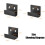 Ceramic Tile Display Bracket 4Pcs Stainless Steel Wall Hooks Flat J Hooks Black Brackets Inner Width 20mm 3