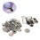 100 Set Pin Back Button Parts Blank Smoothing 12