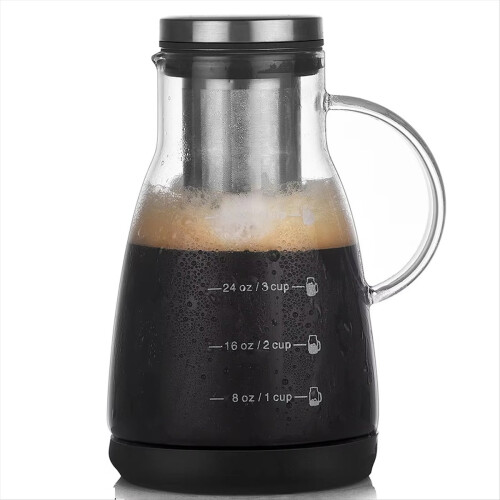 960ml Διπλής Χρήσης Cold Brew Coffee & Tea maker, γυάλινο δοχείο για οικιακή χρήση