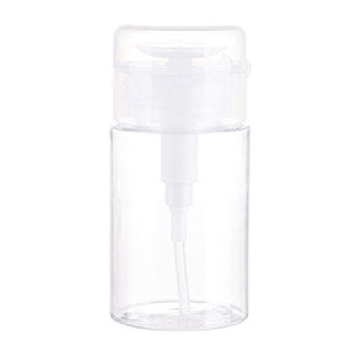Refillable 100ml Clear PP Pump Dispenser Bottle with Dust Proof Lid 2