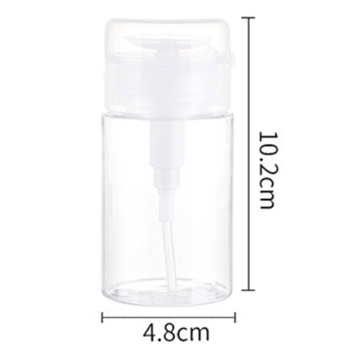 Refillable 100ml Clear PP Pump Dispenser Bottle with Dust Proof Lid 1