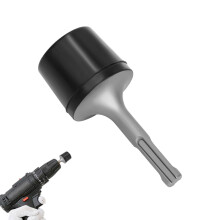 Rubber Power Hammer for Tile Installation, Round Shank Vibrator Mallet, Steel and Rubber Construction Tool, 16 oz
