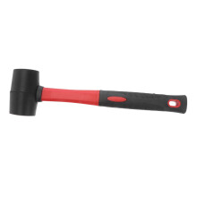 24oz Rubber Mallet Hammer with Non-Slip Handle, Double-Faced Tool for Paving and Carpentry, 34x14x7cm