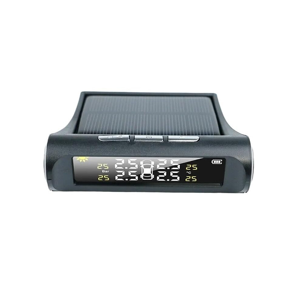 Car Tire Pressure Monitor Wireless Solar Powered Real-Time Monitoring System For Accurate External Detection 6447073650840