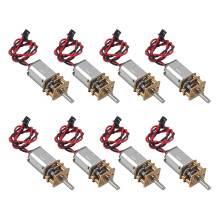 8 pezzi Mini N20 Motoriduttore DC 3V-6V Bassa velocità Completamente in metallo