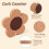 12Pcs Flower Style Cork Coasters Set Thick Cork Drink Coasters 7