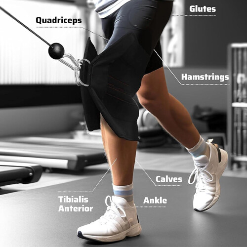 Squat Knee Attachment for Cable Machine, Resistance Band Accessory for Deeply Split Squats, Leg Training Tool 1