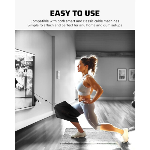 Squat Knee Attachment for Cable Machine, Resistance Band Accessory for Deeply Split Squats, Leg Training Tool 2