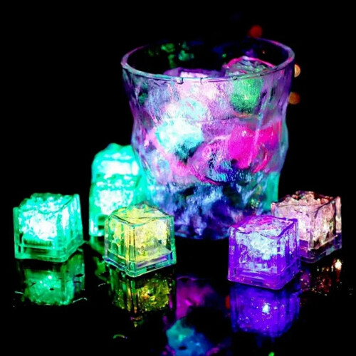 Multi-Color Flashing LED Ice Cubes, Glow Lights for Nighttime Bar 2
