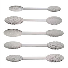 Kit de 5 rolos de padrão oval, bastões de modelagem para artesanato faça você mesmo