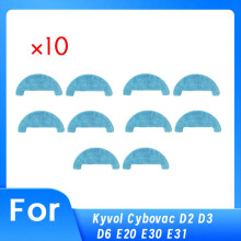 10 panni per mocio per robot aspirapolvere D2 D3 D6 E20 E30 E31