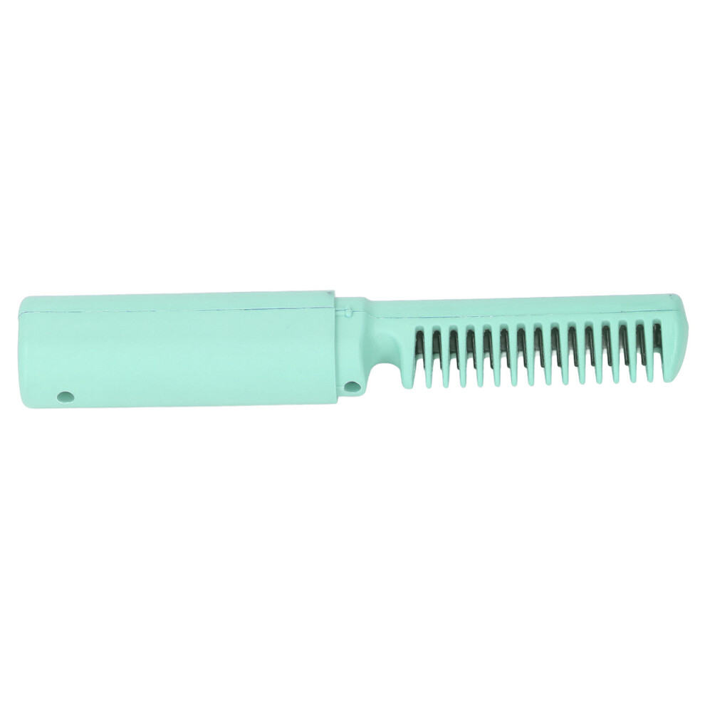 Portable Hair Straightening Comb: Green Cordless Mini for Home & Travel