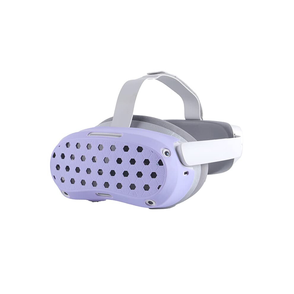 Vr Shell Front Protector Cover For Pico Neo 4 Headset, Silicone Anti-Scratch Shockproof Cover, Vr Accessory Purple 9016109826299