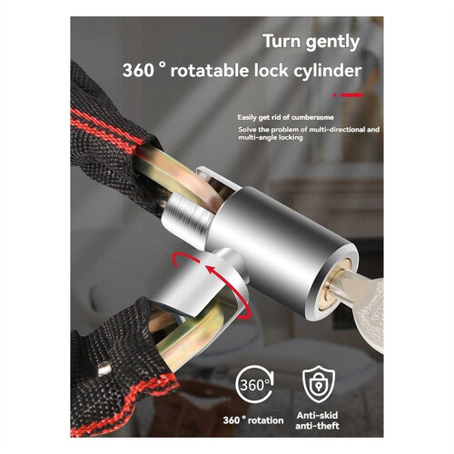 Bicycle Lock Lengthened and Thickened Anti-Theft Chain 1