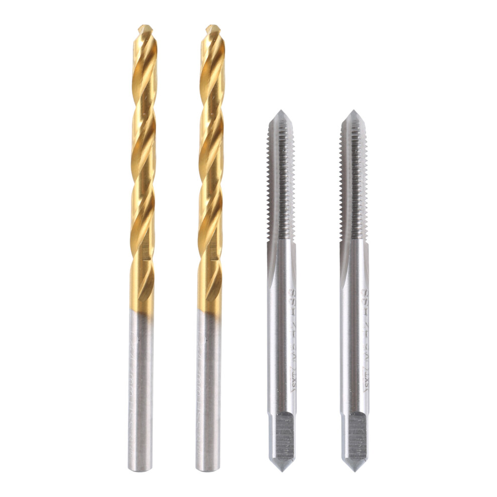 Metric Straight Flute Thread Tap 2Pcs 4.2Mm Twist Drill Bit 7751000017651
