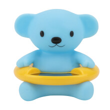 1Stk Baby Badetemperaturmesser Kunststoff Bär Design Blau Für Bad
