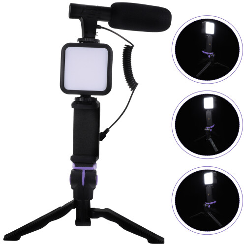 Interview - Kit Selfie Licht Stativ Telefon Clip Mikrofon 2