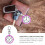 Relógio de bolso com clipe e fivela de chave para enfermeiras roxo e branco 7