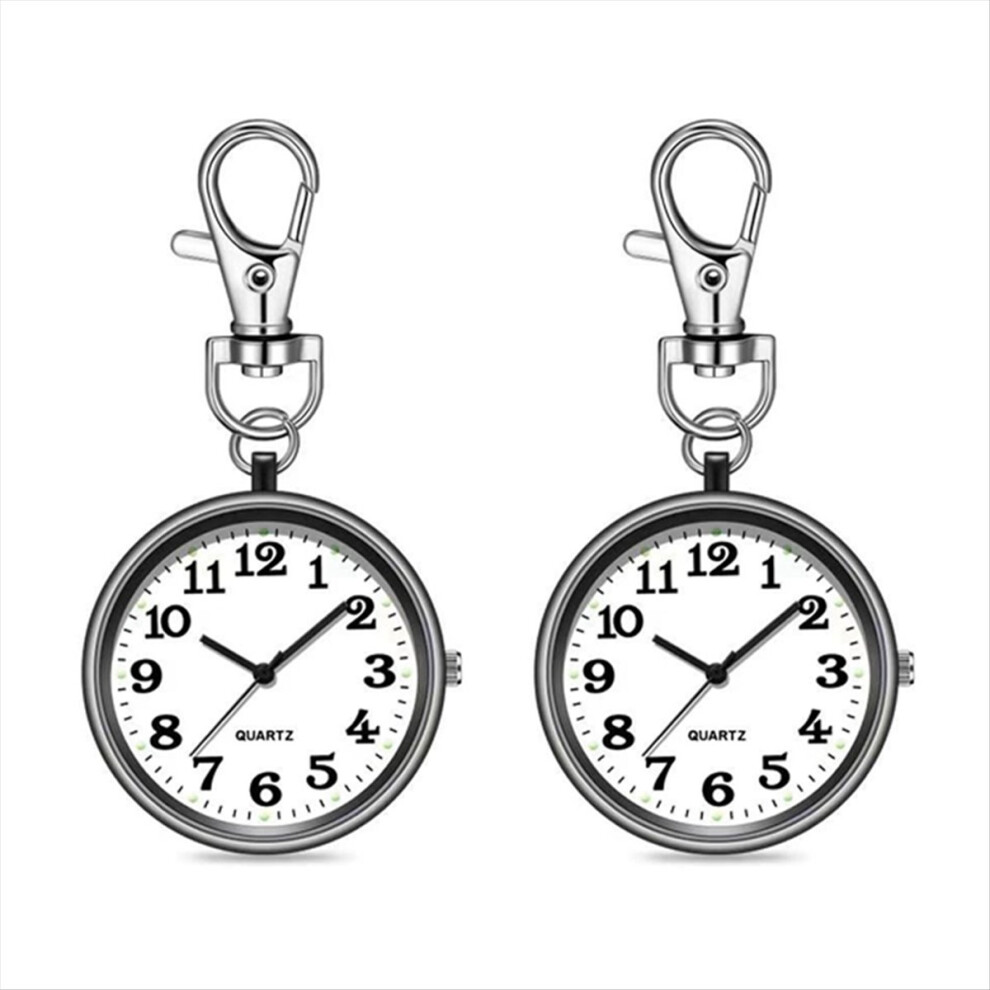 2Pcs Nurses Watches Quartz Pocket Watch For Nurses Black 4711736658514