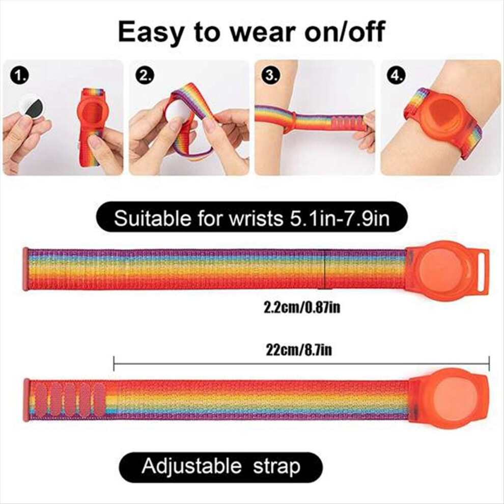 2Pcs Kid Wristband Compatible For Airtag Protective Case For Air Tag A 4711736620054