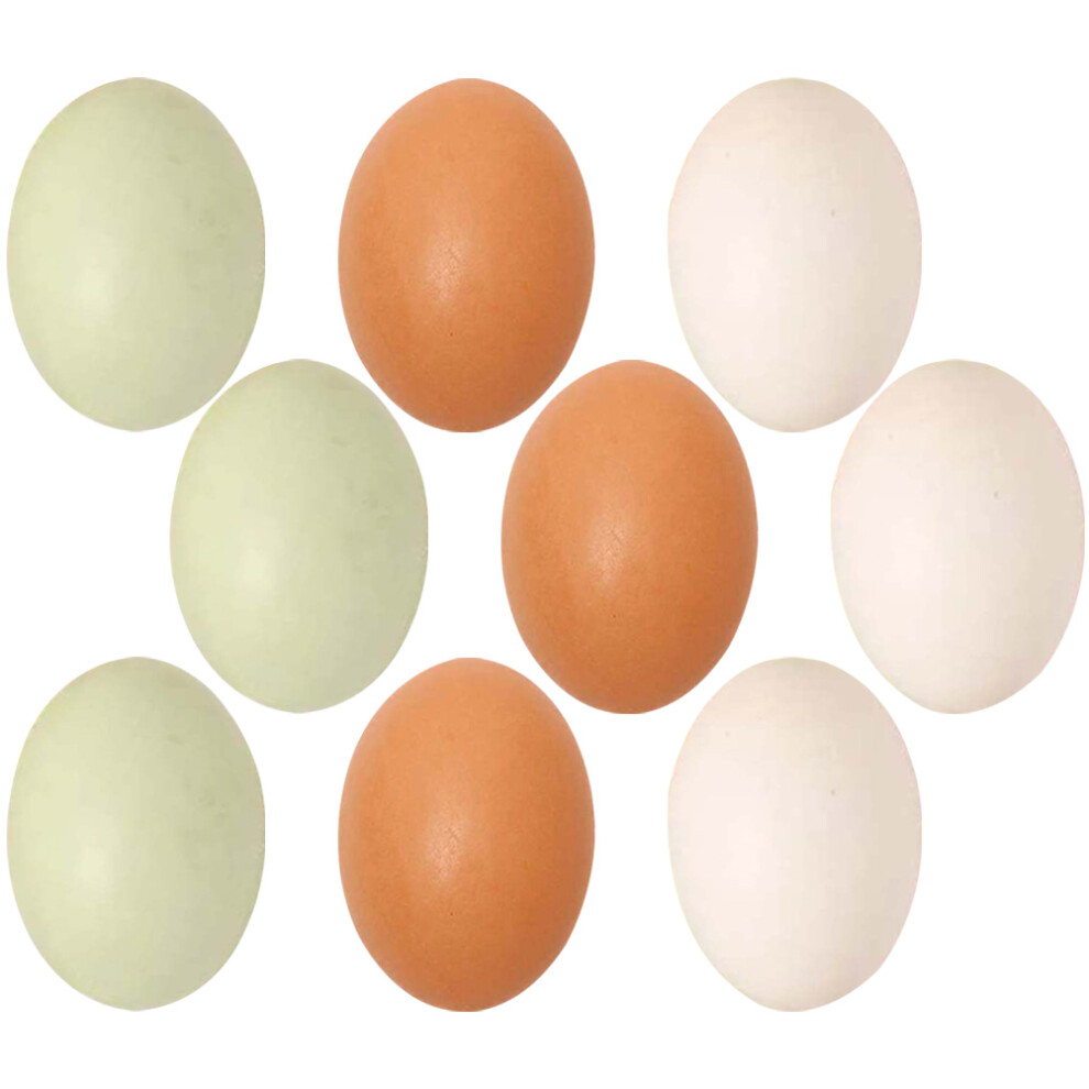 9pcs Wooden Fake Eggs Easter Craft Supplies-image-OPC-PKFK5P7-NEW