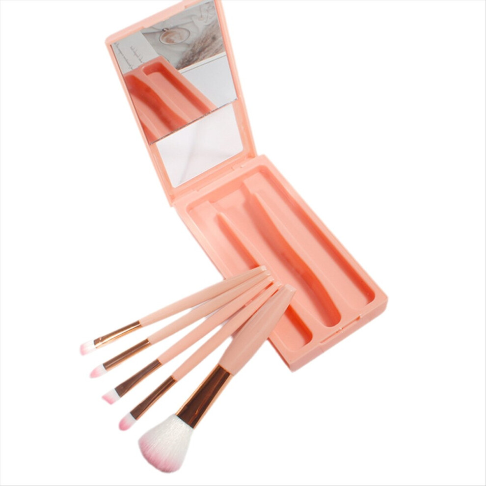 Merkkitã¶N Travel Makeup Brush Set With Case & Mirror D