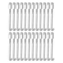24PCS Banjo Bracket Hook Silver Metal Wear