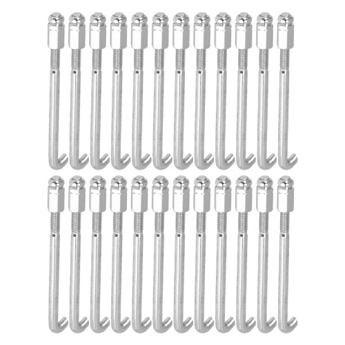 24PCS Banjo Bracket Hook Silver Metal Wear