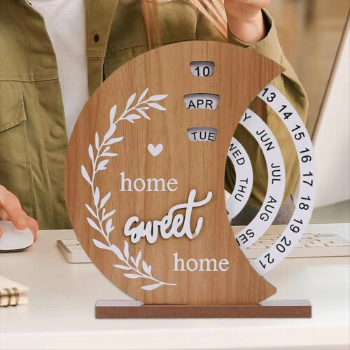 Desk Date Display Rotating Calendar Decorative Desktop Calendar A 2
