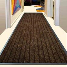 (Brown, 80 x 300 cm) Rubber Backed Door Mat Non Slip Hall Hallway Runner Rug Heavy Duty Barrier Mat with Multiple Colors And Multiple Sizes