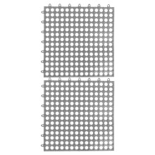 2Stk Verbundbare Anti-Rutsch Fußmatten Aus PVC Silber Für Garten & Bad