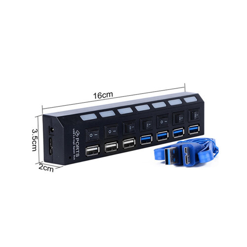 7 Usb-Hub Usb-Adapter Extreme Ausgabe Splitter 2
