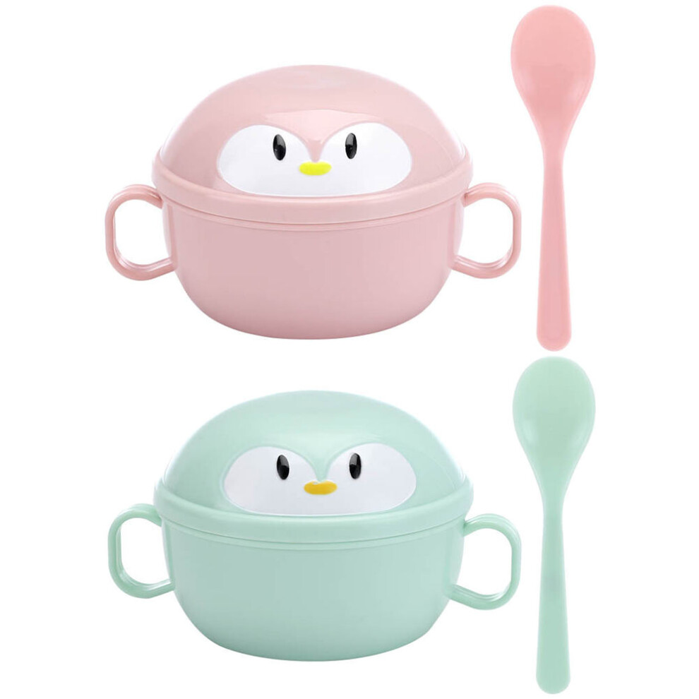 2 Sets Baby Bowls With Spoons Insulated Food Bowl Supplies Artibetter